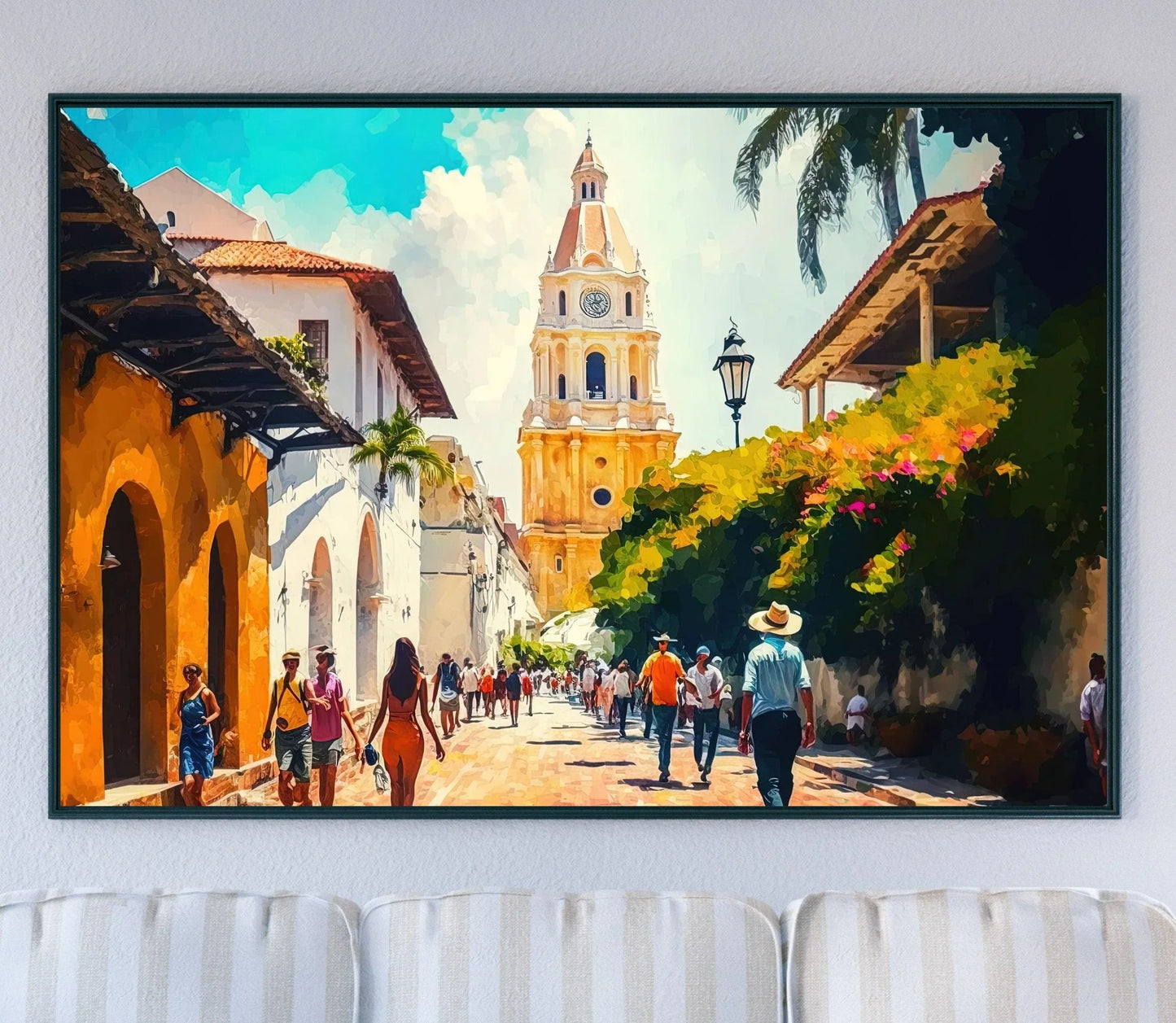Cartagena Oil Painting, Colombia Canvas Wall Art, Colombia Print, Colombia Art Print, Colombia Wall Art, Colombia Gift, Colombia Art Wall Art – Canvas Print