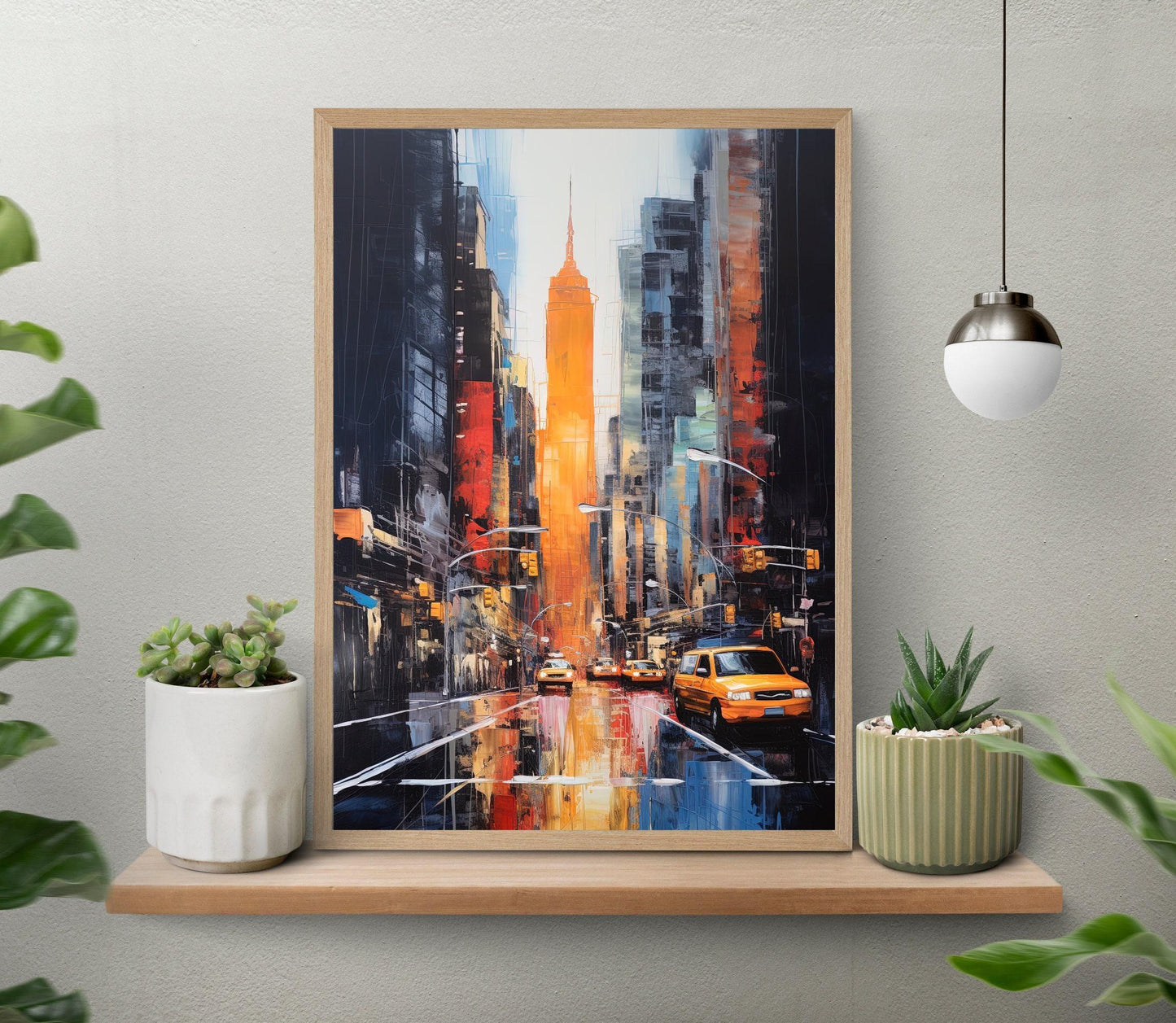 New York Wall Art New York Canvas and Poster Print New York Art New York City Poster Print New York Oil Painting Wall Decor Wall Art – Canvas Print