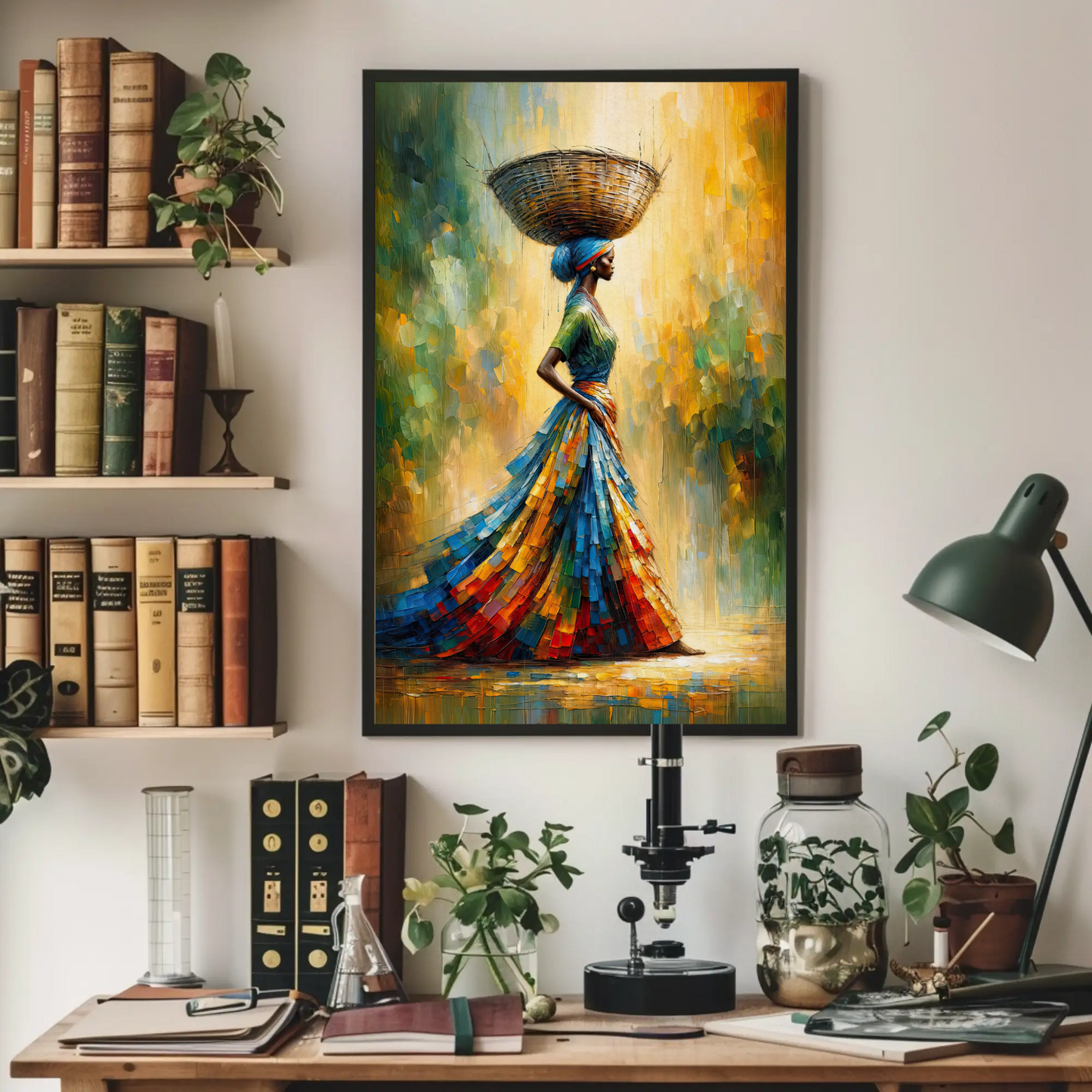 African Woman Canvas Print - Framed Black Art Decor