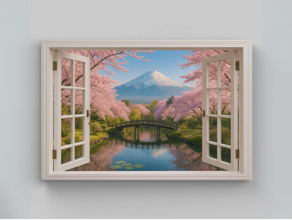 Mountain, Forest & Lake canvas wall art by Antarmada