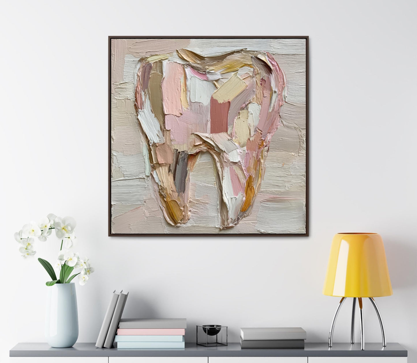 Dental Office canvas wall art in gold tones (view 2)
