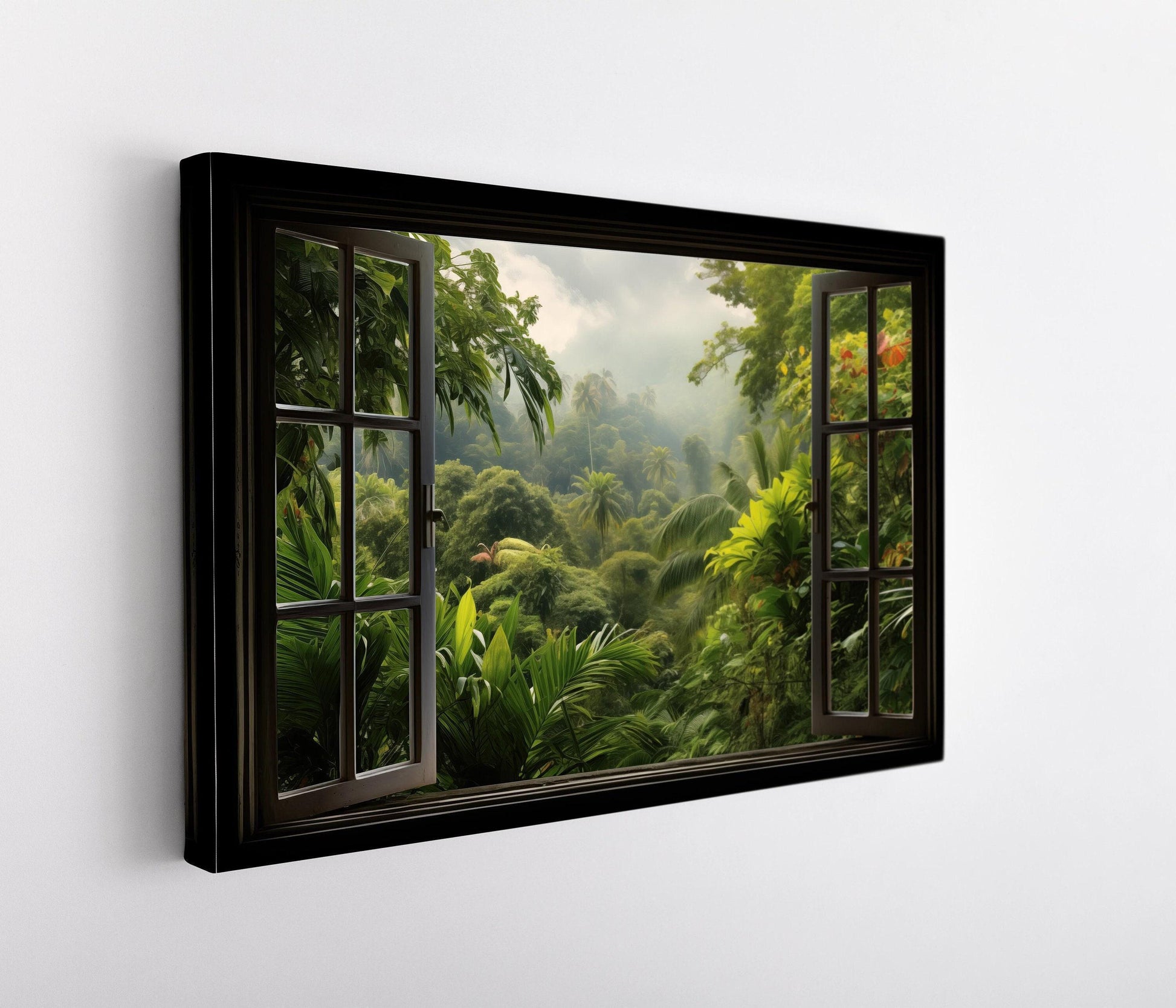 Tropical Jungle canvas wall art, ready to hang