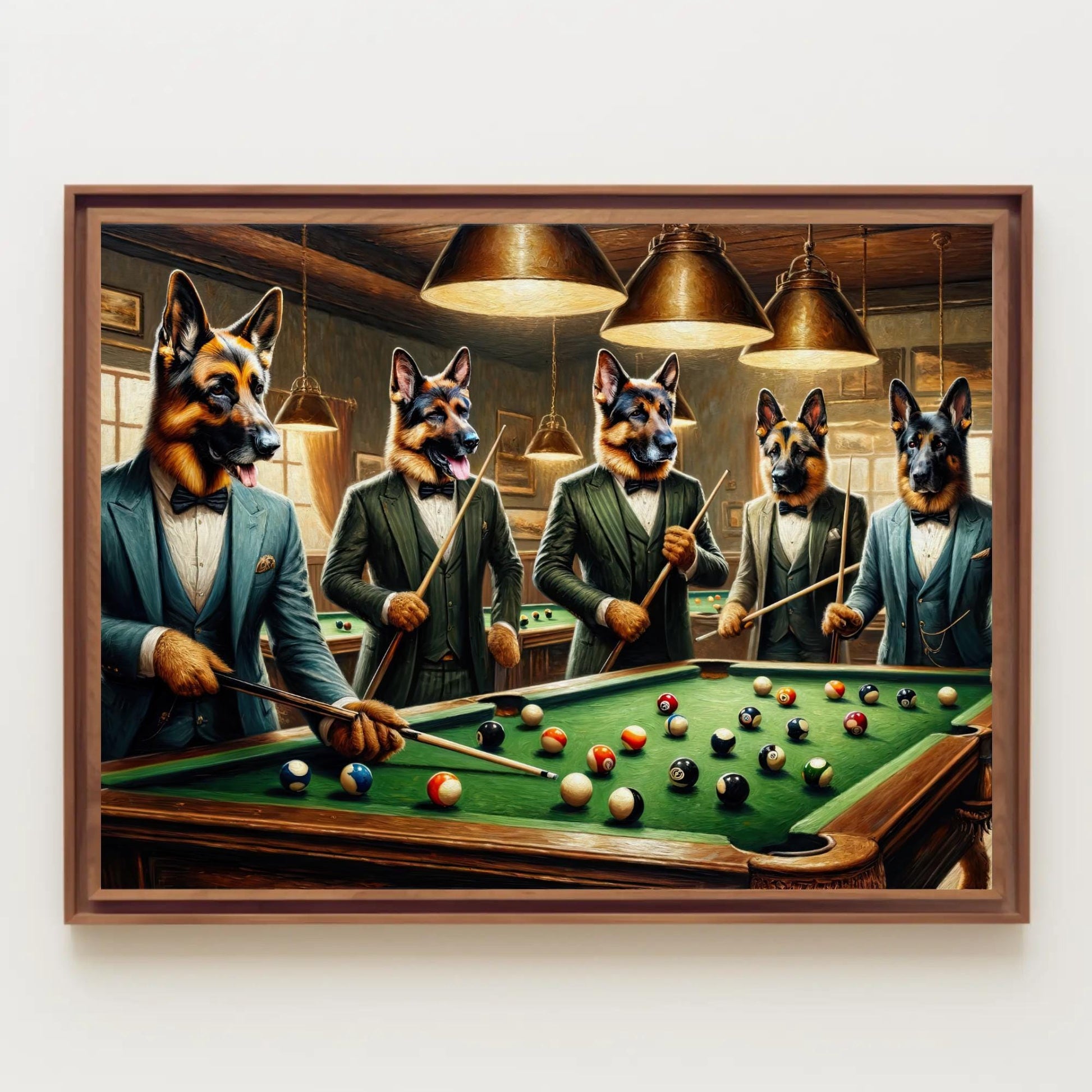 German Shepherd canvas wall art, gallery-wrapped or framed