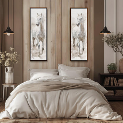 White Horse canvas wall art, gallery-wrapped or framed