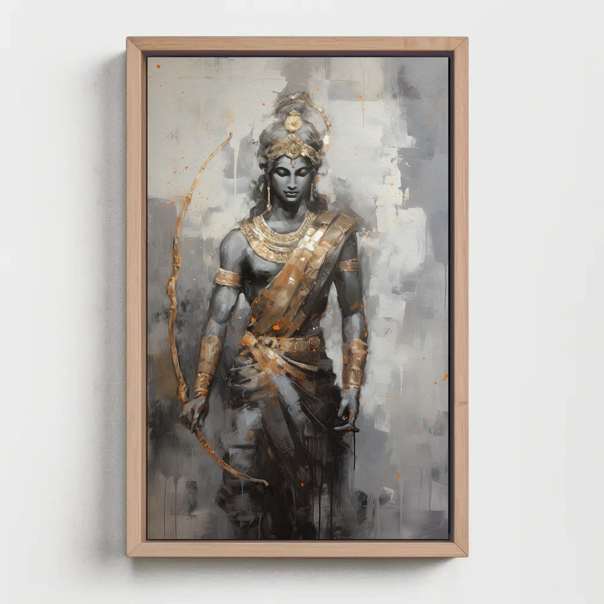 Lord Rama , Hindu God , Pooja Room canvas wall art, ready to hang