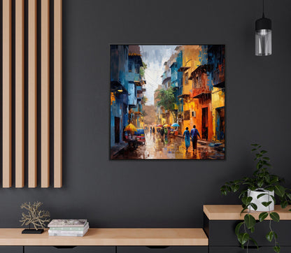 Ethiopian Street Canvas Print, Habesha African Wall Art