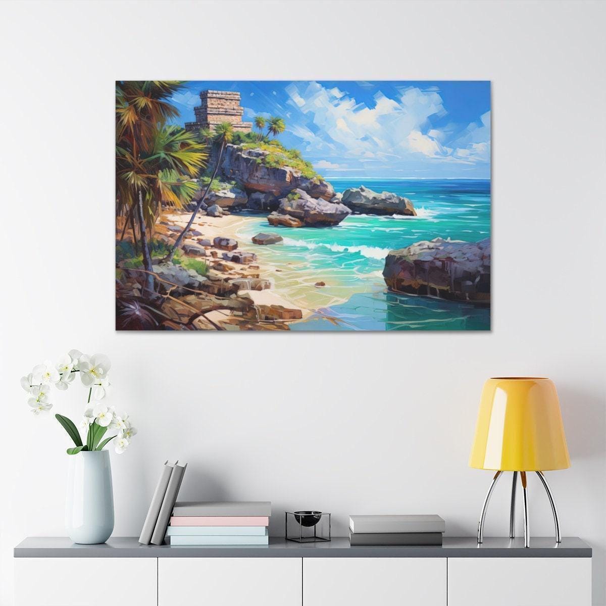 Tulum Mexico canvas wall art, gallery-wrapped or framed