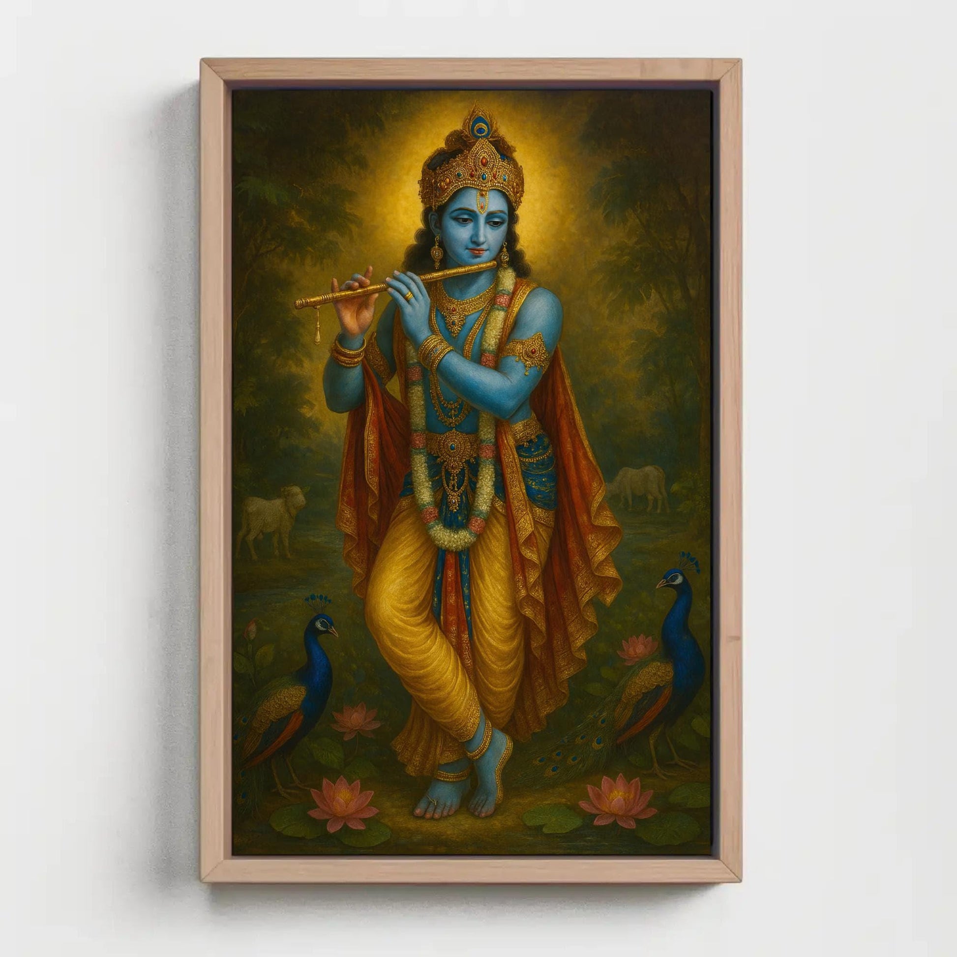 Krishna Flute canvas wall art, statement décor
