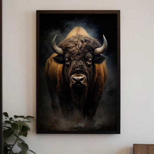 Bison Canvas Print - American Buffalo Art | Rustic Western Wall Decor