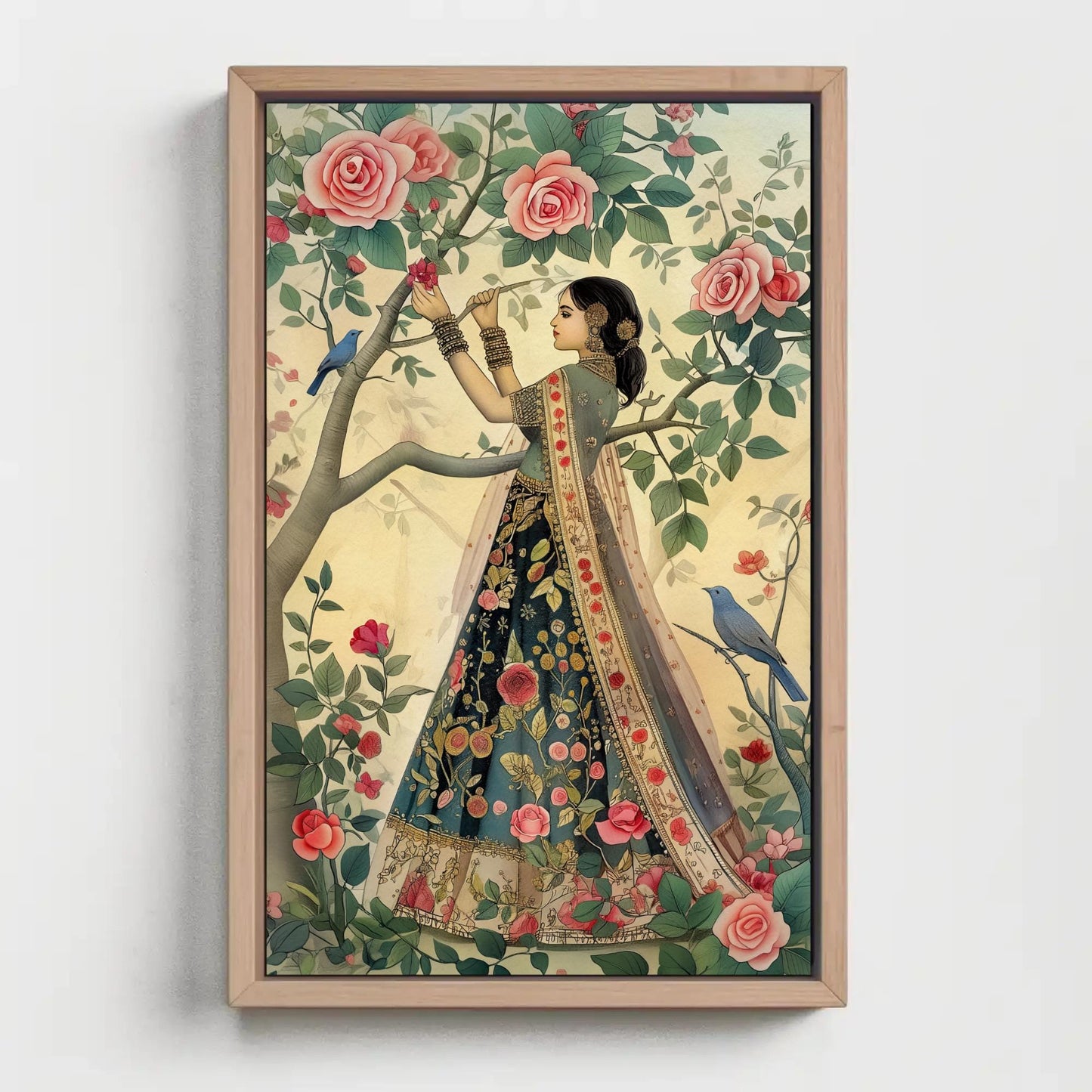 Mughal Queen canvas wall art shown in a styled room