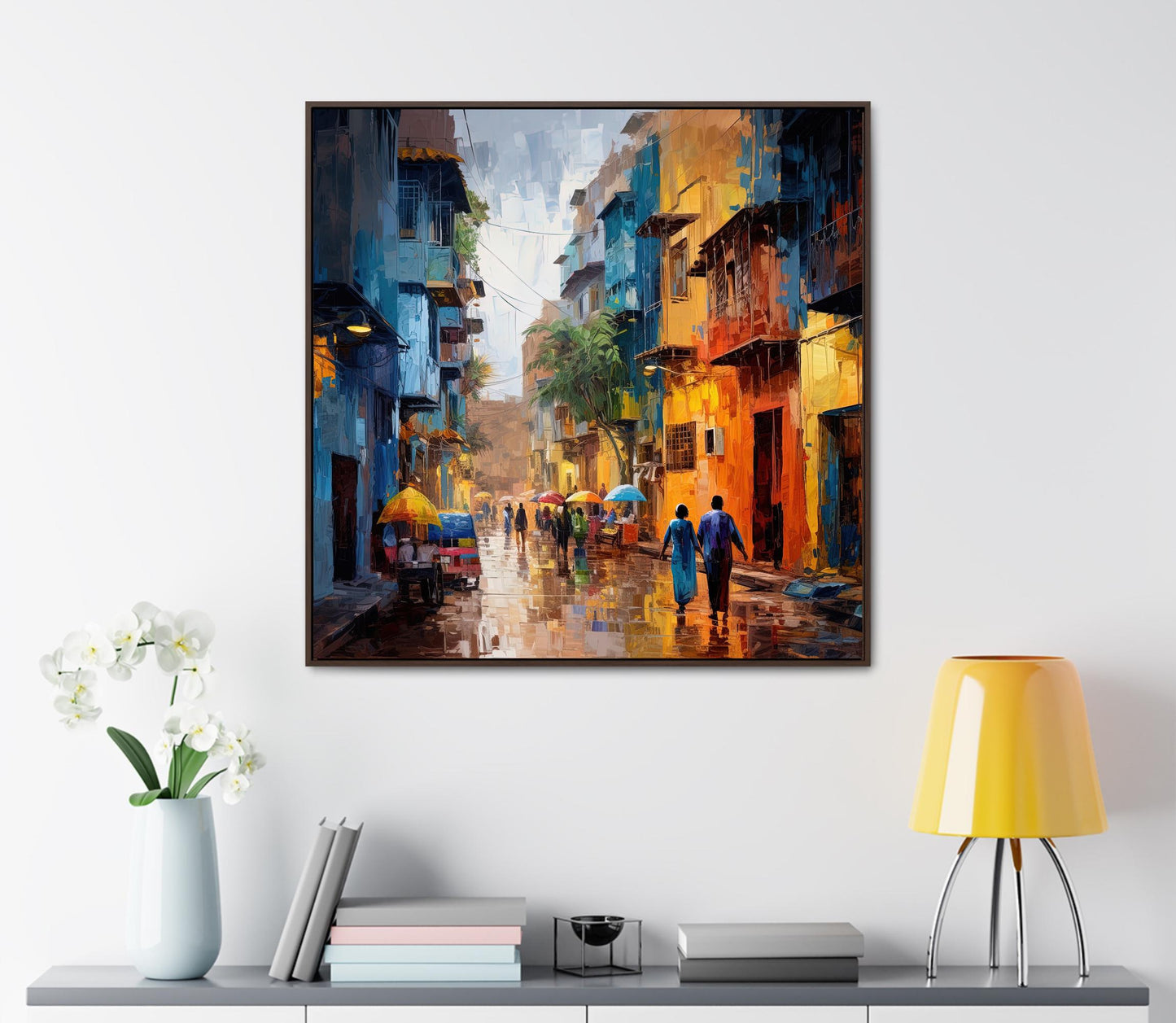 Ethiopian Street Canvas Print, Habesha African Wall Art