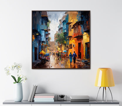 Ethiopian Street Canvas Print, Habesha African Wall Art