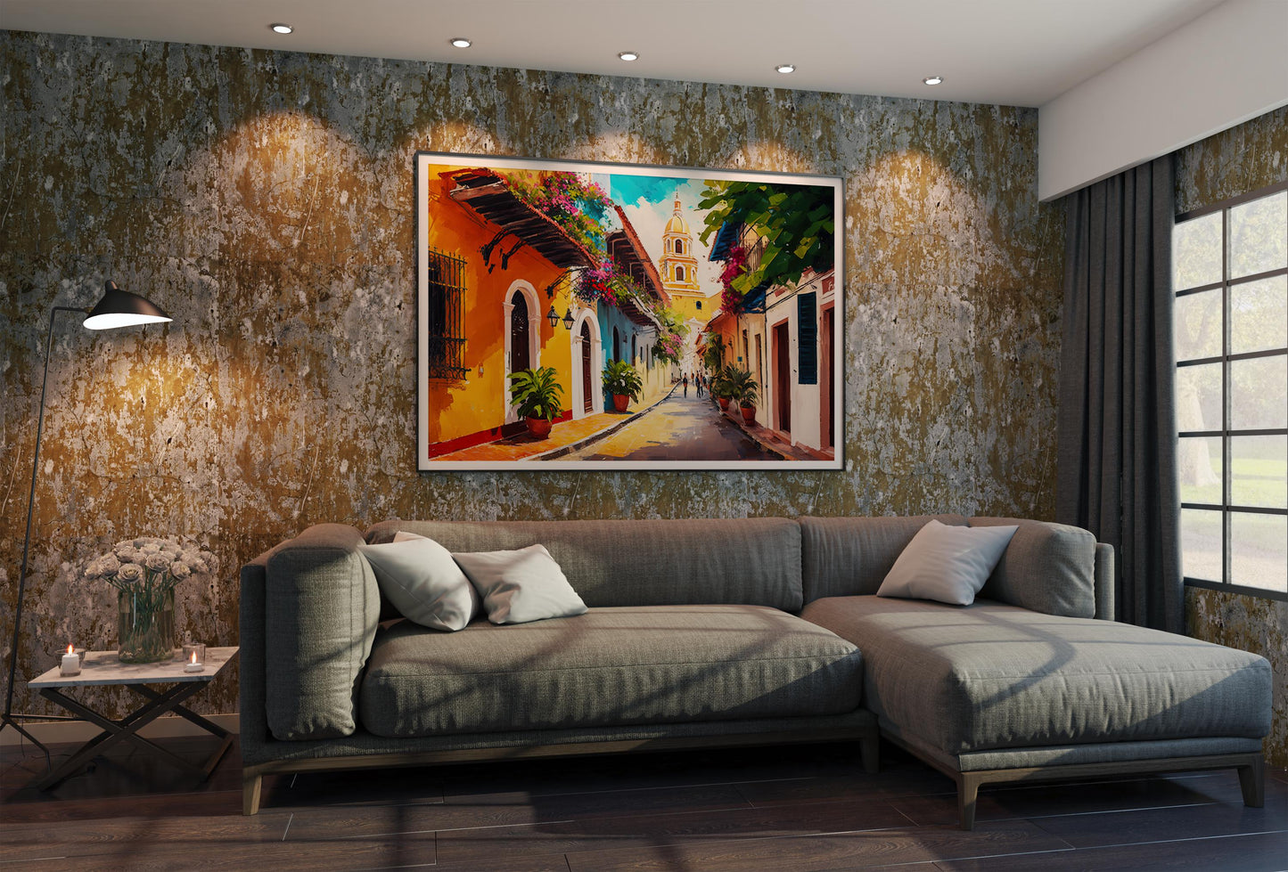 Cartagena Colombia , Caribbean Travel canvas wall art, statement décor