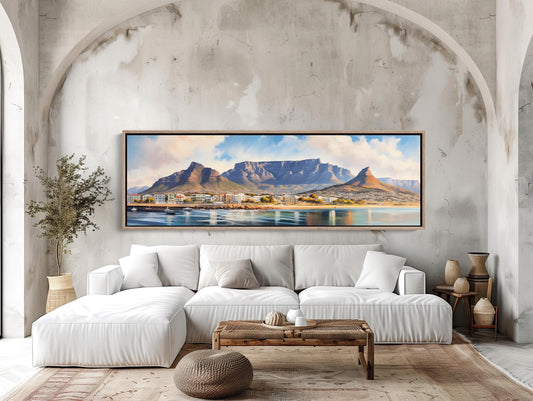 Cape Town Canvas Print, South Africa Panoramic Wall Art