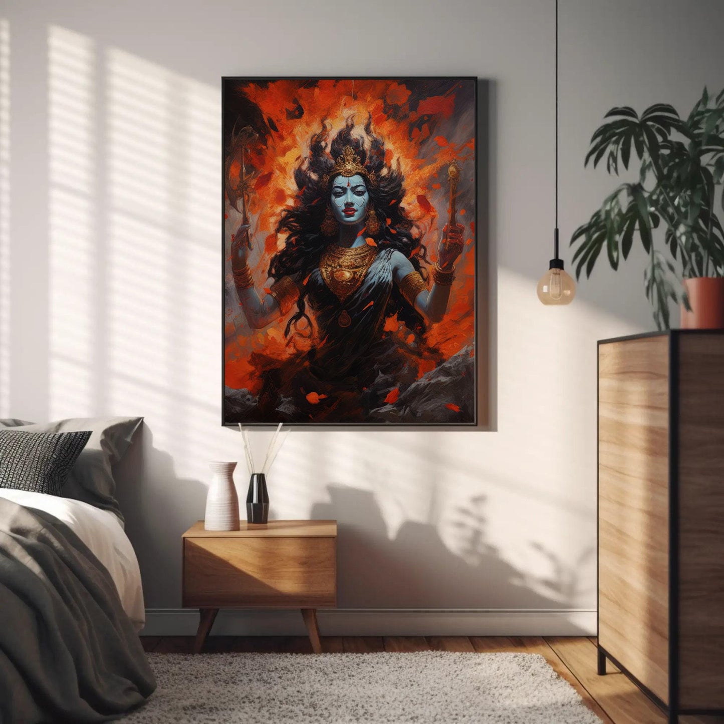Goddess Kali , Hindu Divine Feminine canvas wall art, gallery-wrapped or framed