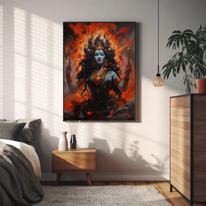 Goddess Kali , Hindu Divine Feminine canvas wall art, gallery-wrapped or framed