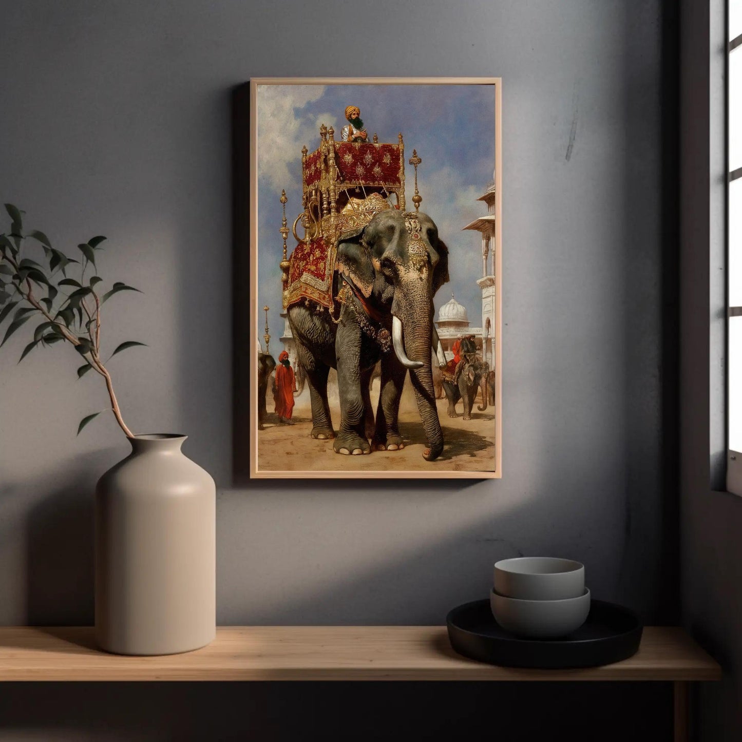 Rajasthani Style canvas wall art shown in a styled room (view 2)