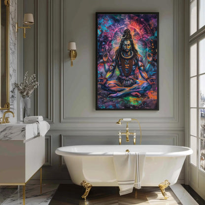 Lord Shiva Meditation canvas wall art, statement décor