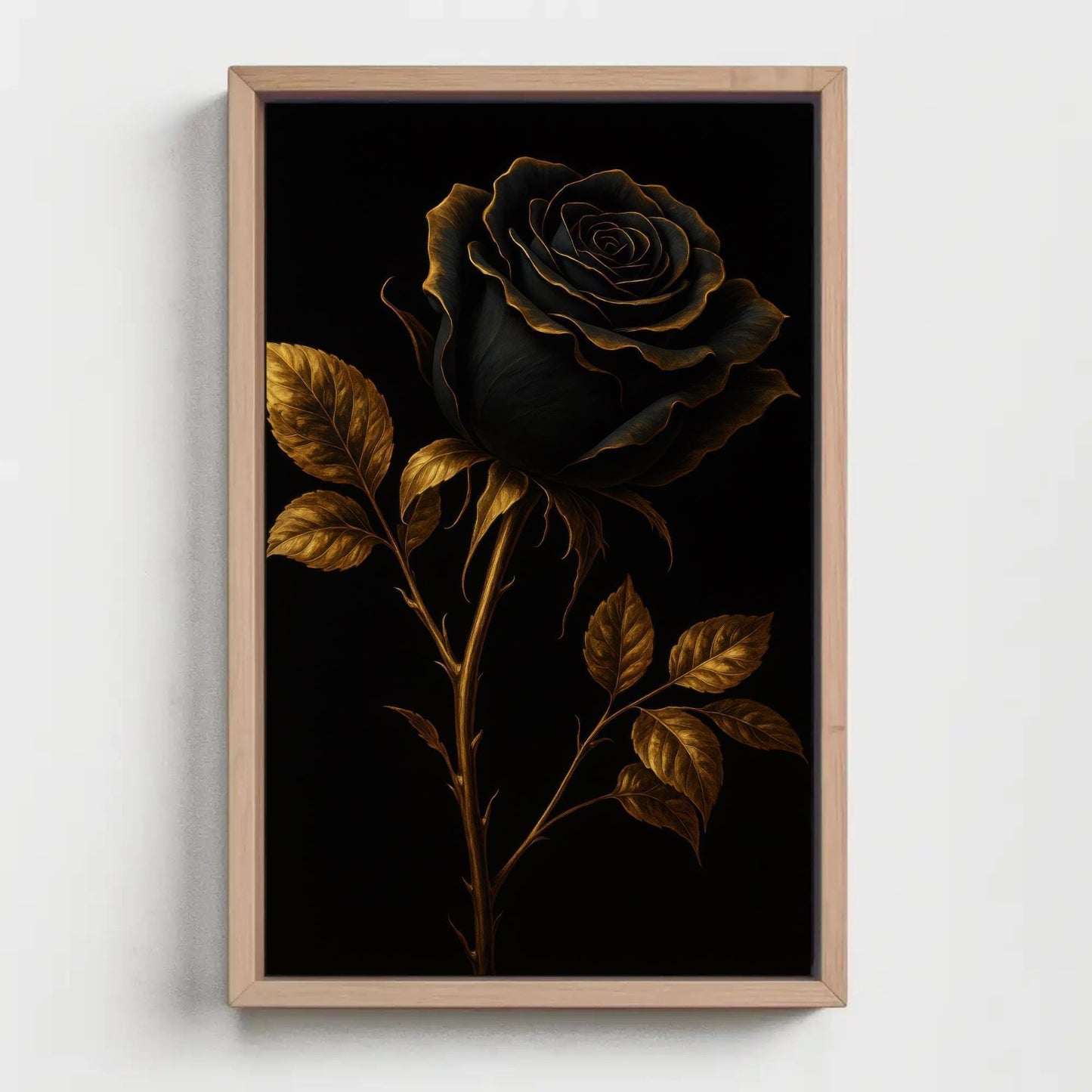 Black Rose canvas wall art for the home