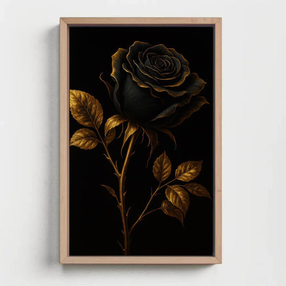 Black Rose canvas wall art for the home