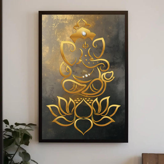 a painting of an elephant with a crown on it's head