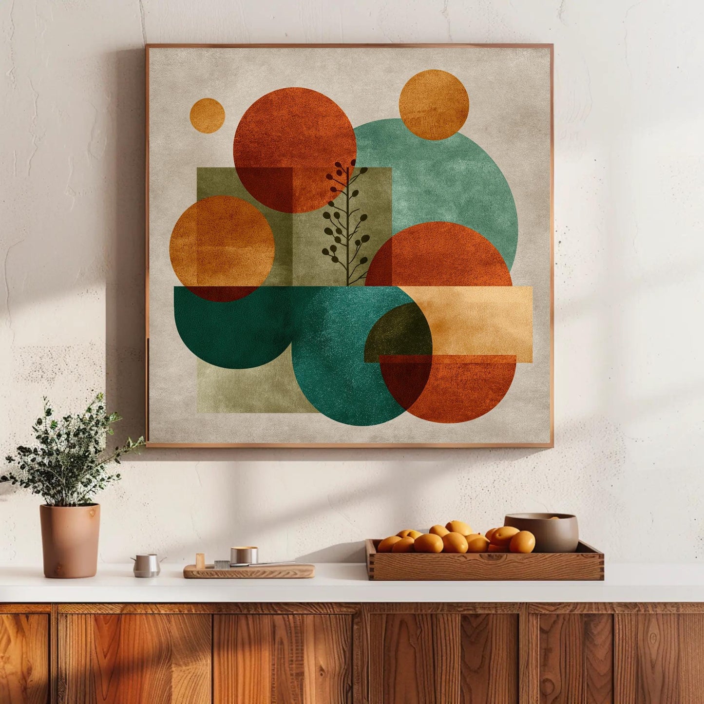 Japandi canvas wall art shown in a styled room (view 2)