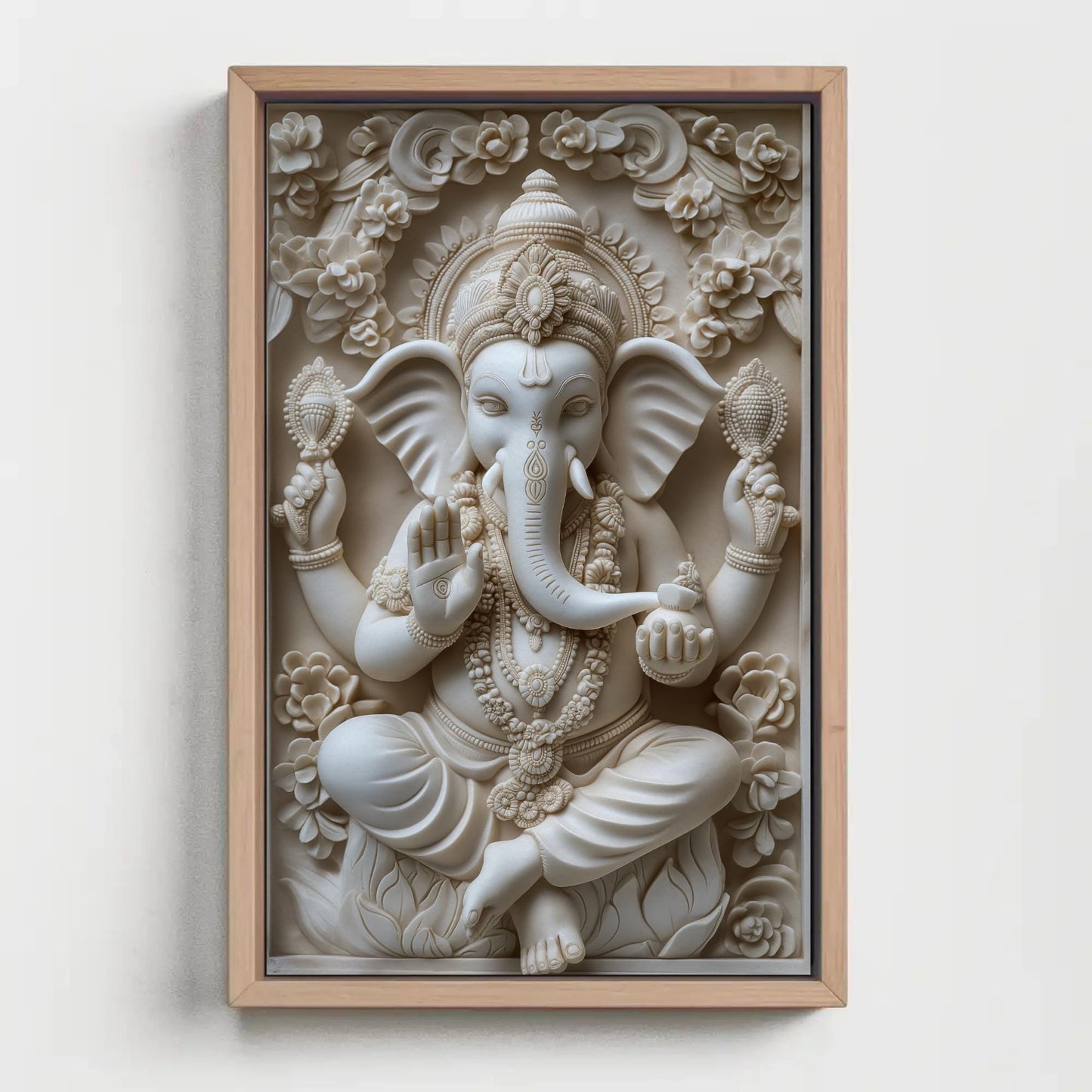 Ganesha Statue modern canvas wall art for the home