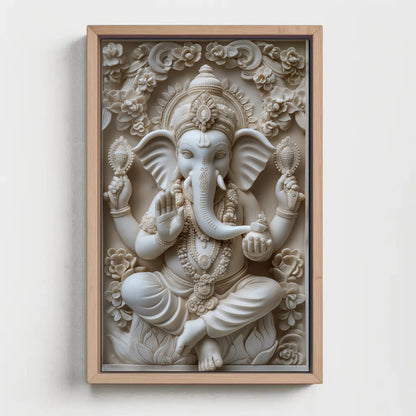 Ganesha Statue modern canvas wall art for the home