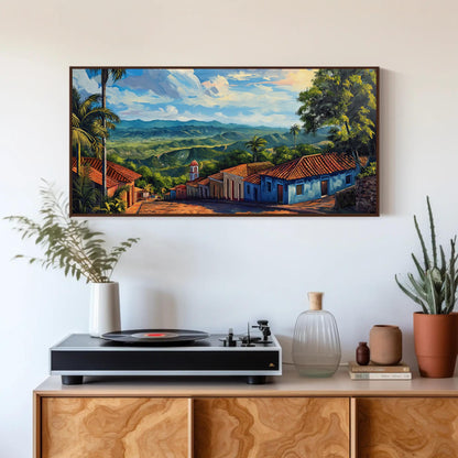 Puerto Rico Mountain , Boricua Landscape canvas wall art, gallery-wrapped or framed