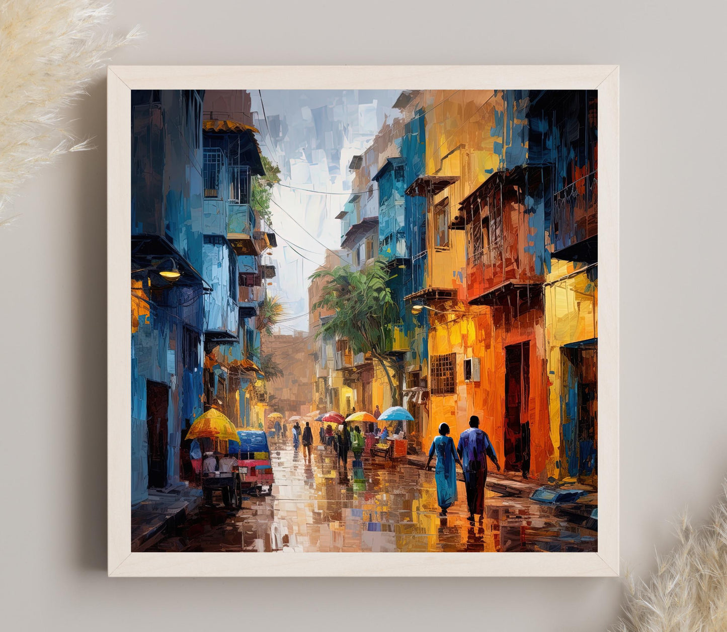 Ethiopian Street Canvas Print, Habesha African Wall Art