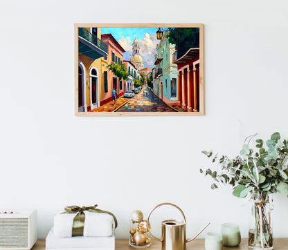 Old San Juan , Puerto Rico Colonial canvas wall art, ready to hang