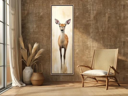 a painting of a deer in a room