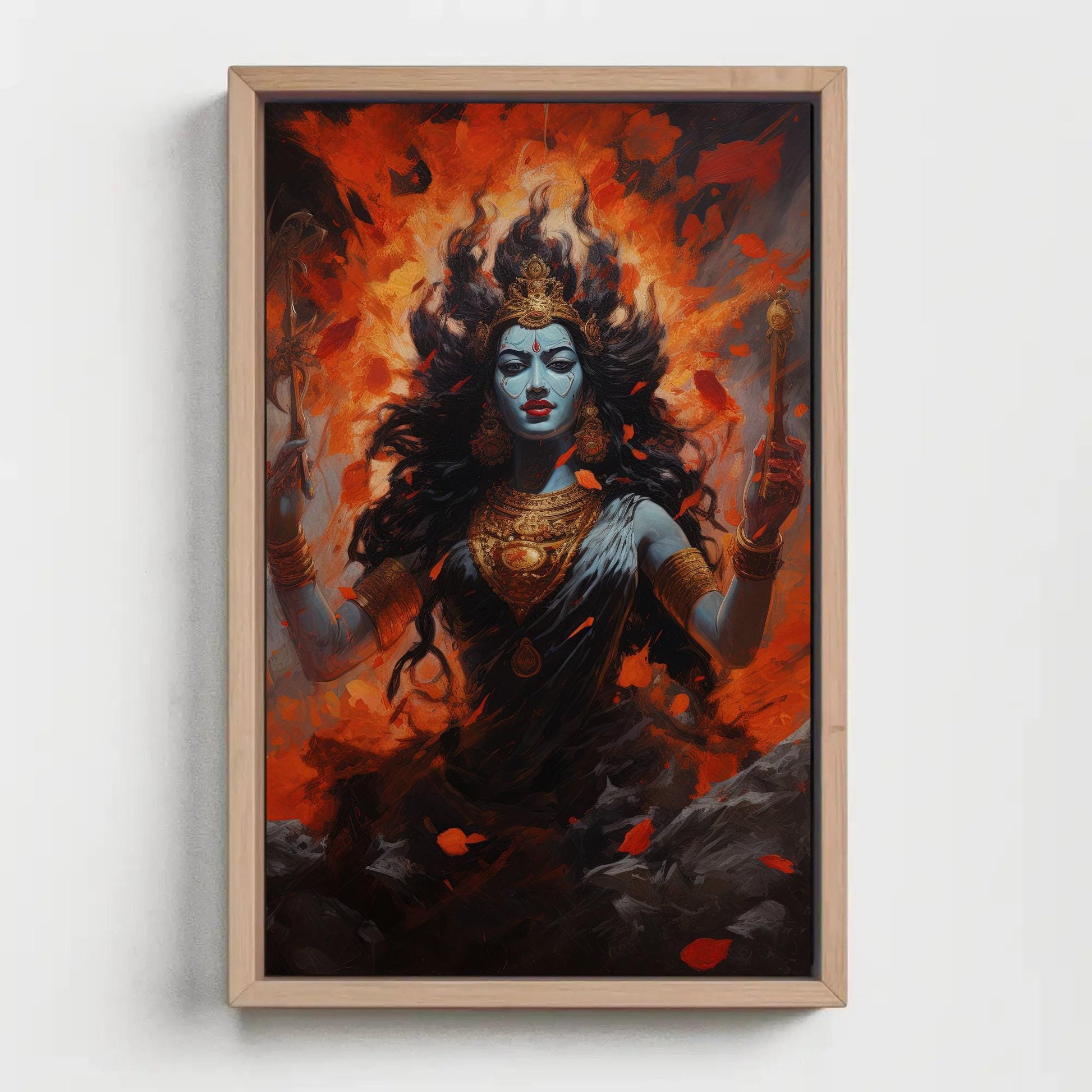 Goddess Kali , Hindu Divine Feminine canvas wall art, ready to hang