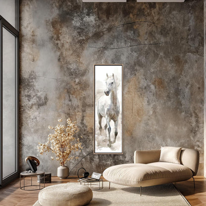 White Horse canvas print, premium giclée wall art