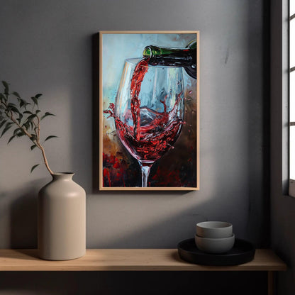 Red Wine canvas wall art shown in a styled room (view 3)