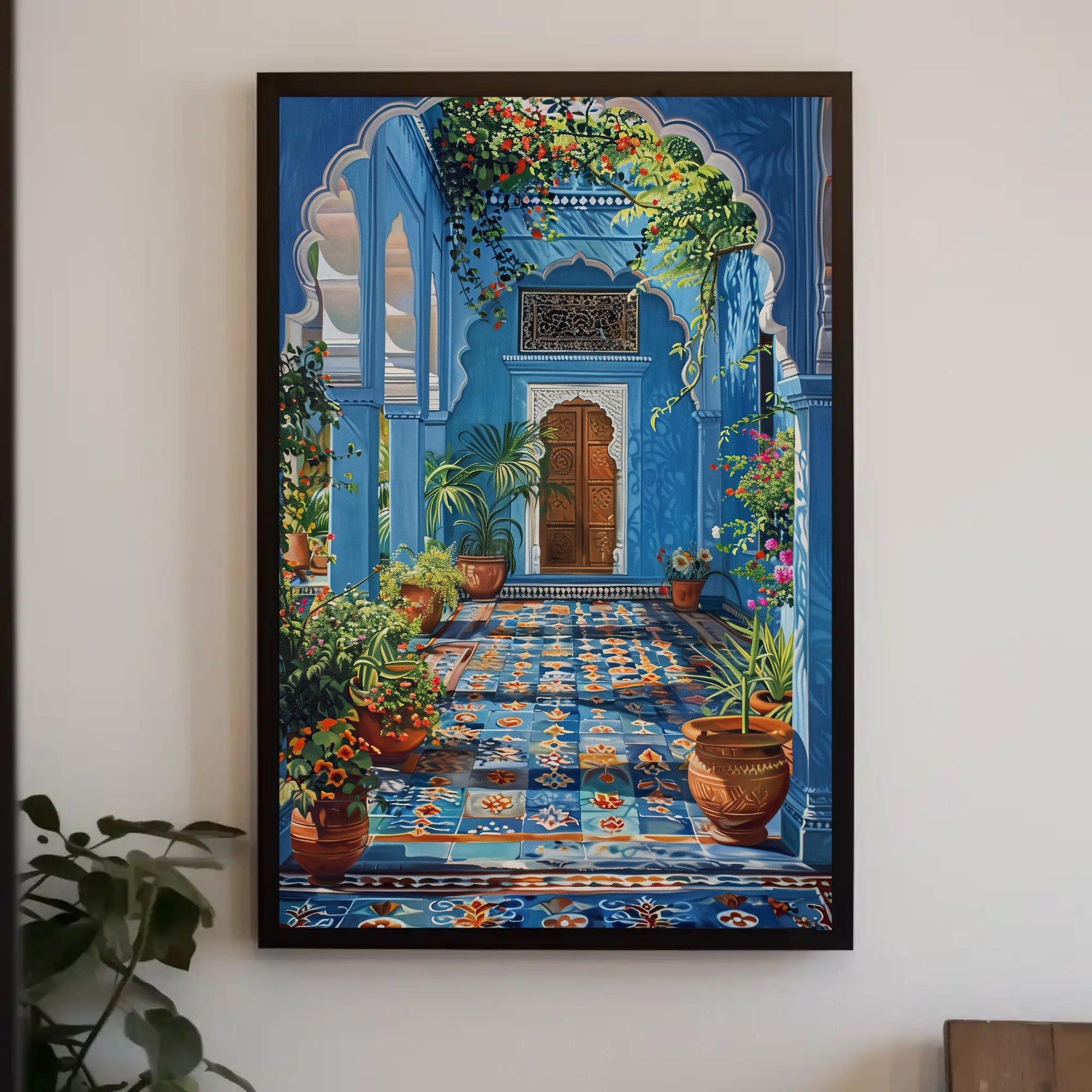 Blue Indian Palace Canvas Print, Jodhpur Wall Art Decor