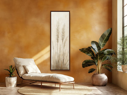 Wild Grass canvas wall art shown in a living room