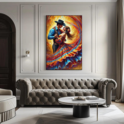 Jarabe Tapatío canvas wall art shown in a styled room (view 3)