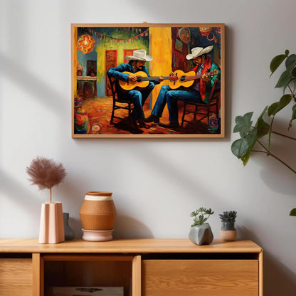 Mariachi Guitarist , Mexican Music canvas wall art, gallery-wrapped or framed