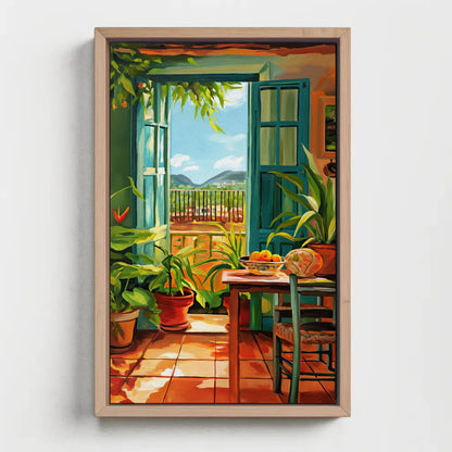 Puerto Rican Kitchen , Caribbean Cocina canvas wall art shown in a styled interior (view 2)