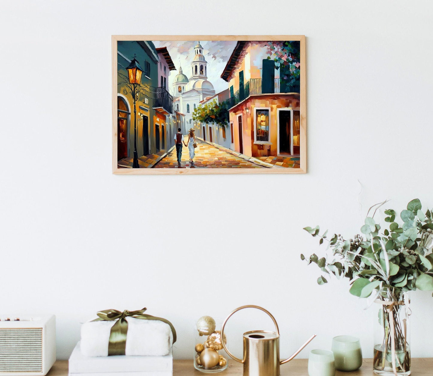 San Juan Puerto Rico , Boricua Cityscape Art canvas wall art, gallery-wrapped or framed