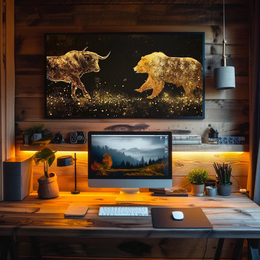 a desk with a computer and a phone on it