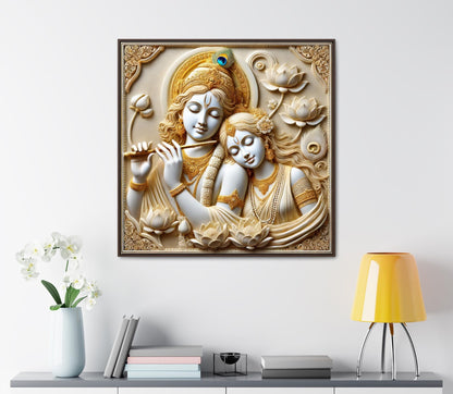 Radha Krishna canvas wall art, statement décor