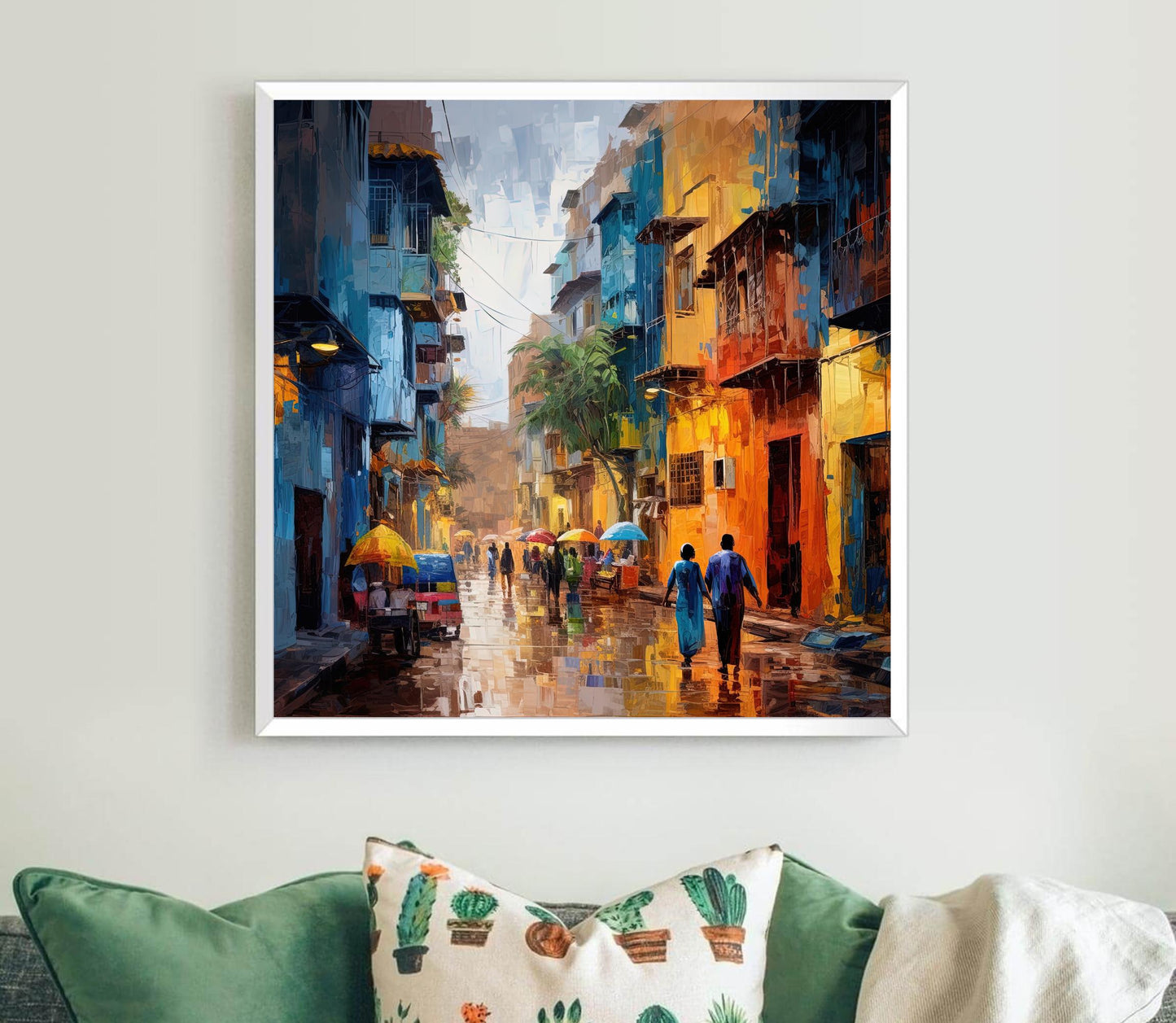 Ethiopian Street Canvas Print, Habesha African Wall Art