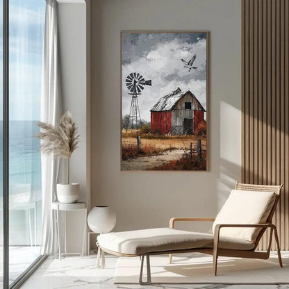 Farmhouse Barn canvas print, premium giclée wall art