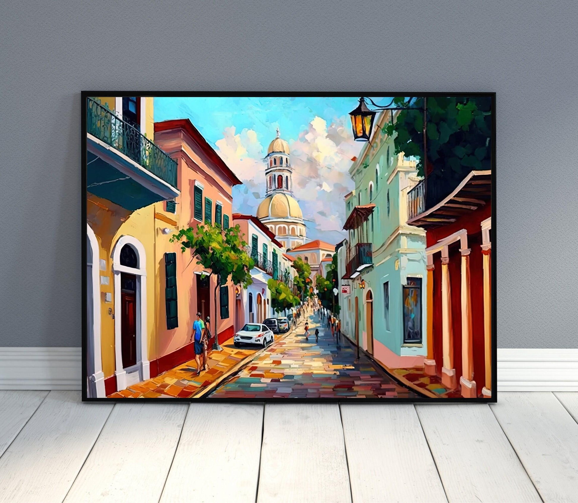 Old San Juan , Puerto Rico Colonial canvas print, premium giclée wall art