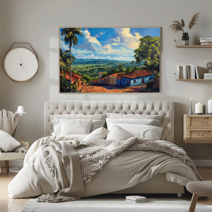 Puerto Rico Mountain , Boricua Landscape canvas wall art, ready to hang (view 2)