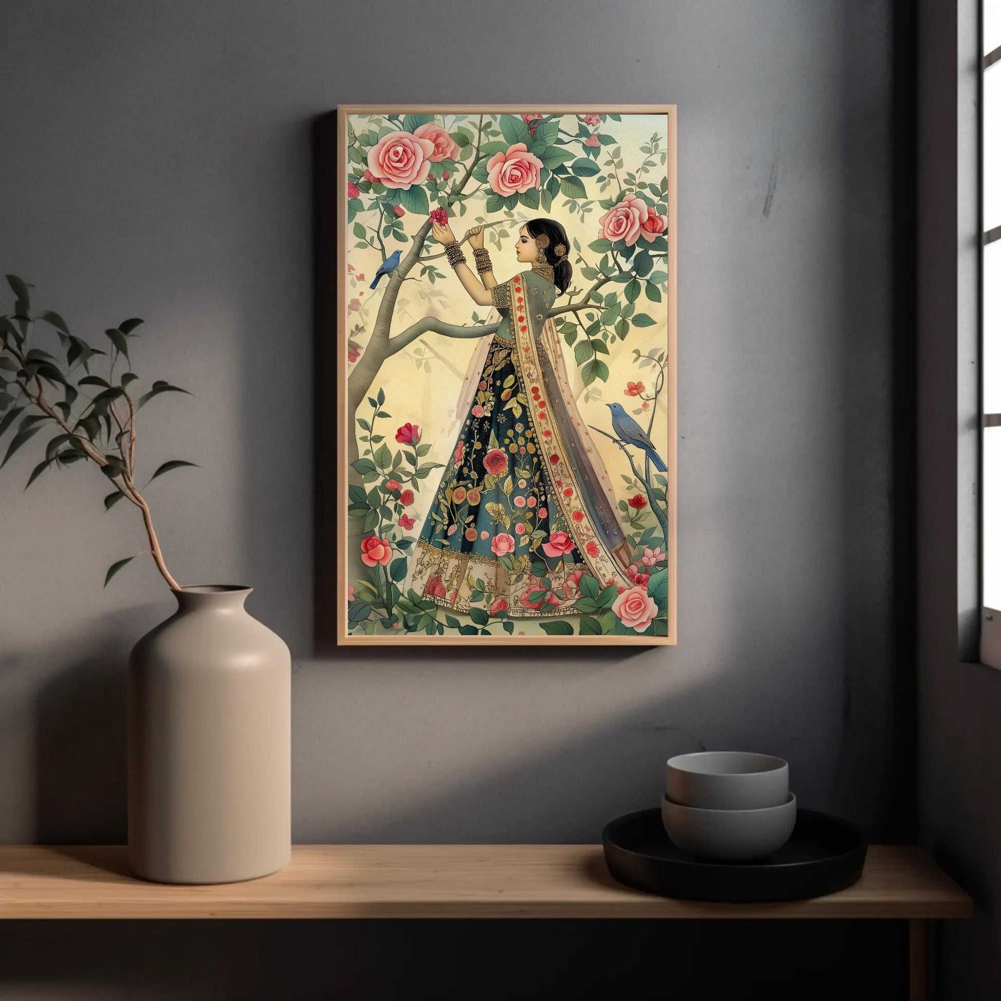 Mughal Queen canvas wall art shown in a styled room (view 4)