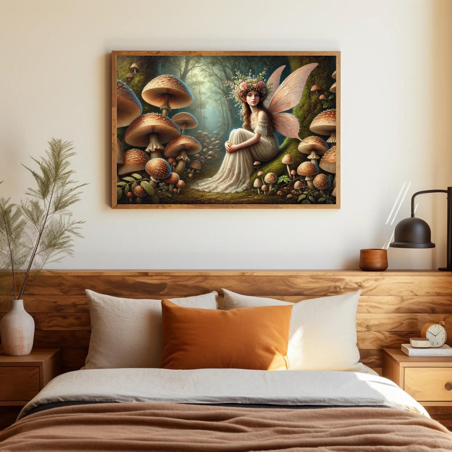 Forest Fairy canvas wall art shown in a styled room (view 2)