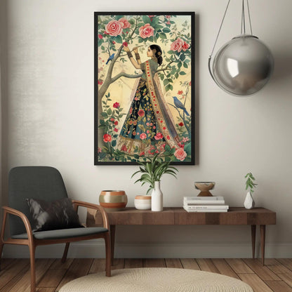 Mughal Queen canvas wall art shown in a styled room (view 2)